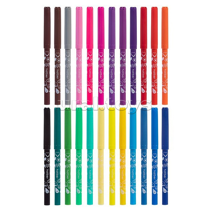 Фломастеры "ECO" 24 цв. "Влад А4" в карт. короб. с европодвесом