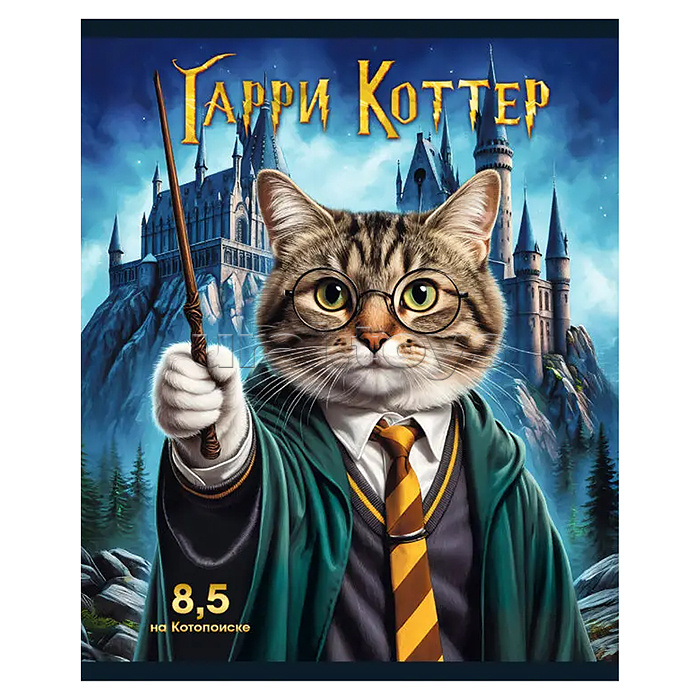 Тетрадь 48л. клетка "Кинокоты" А5 скрепка