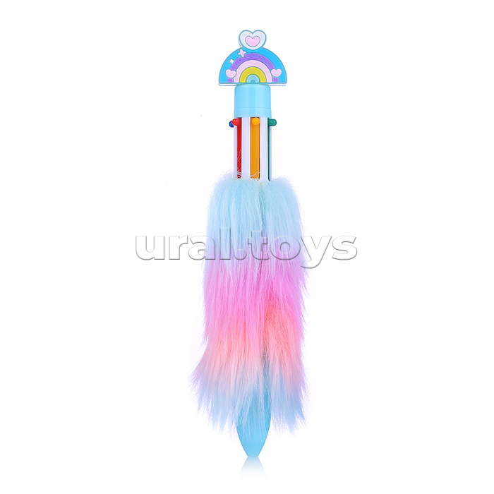 Ручка шариковая автоматическая Plush Rainbow, 6 цв. Ручка шариковая автоматическая Plush Rainbow, 6 цв.