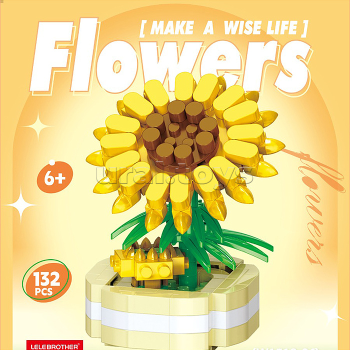 Конструктор "Подсолнух" (132 дет.) в коробке