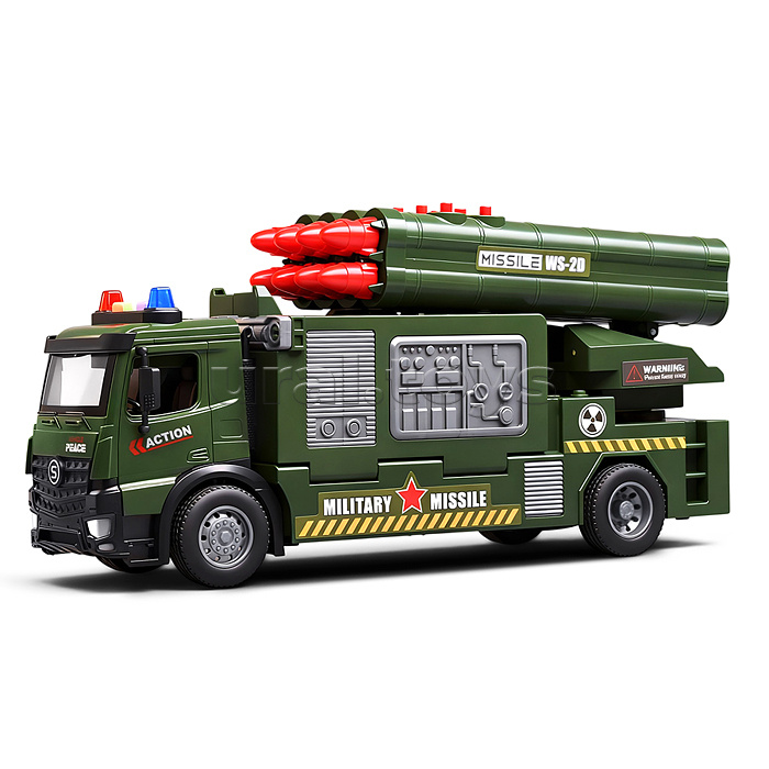 Машина -Трек "Военная доставка" (свет, звук) в коробке