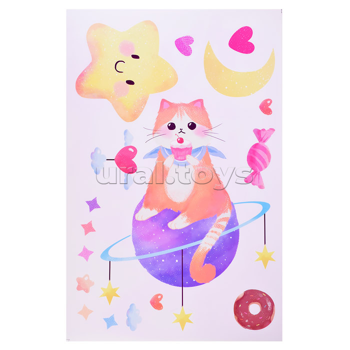 Интерьерная наклейка "Dreams about Unicorn" 60x90 см, ПВХ, в пластиковом пакете с блистерным подвесом Интерьерная наклейка "Dreams about Unicorn" 60x90 см, ПВХ, в пластиковом пакете с блистерным подвесом