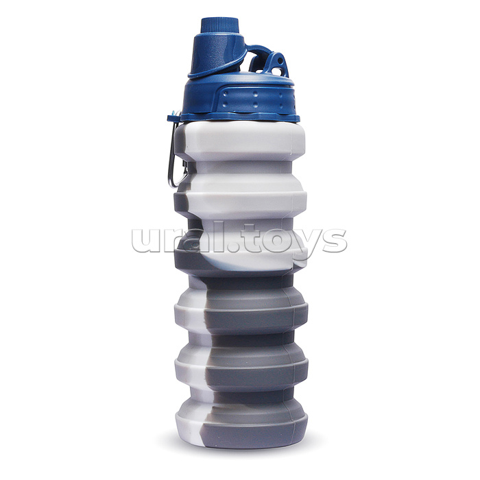 Бутылка силиконовая, складная 500 мл.