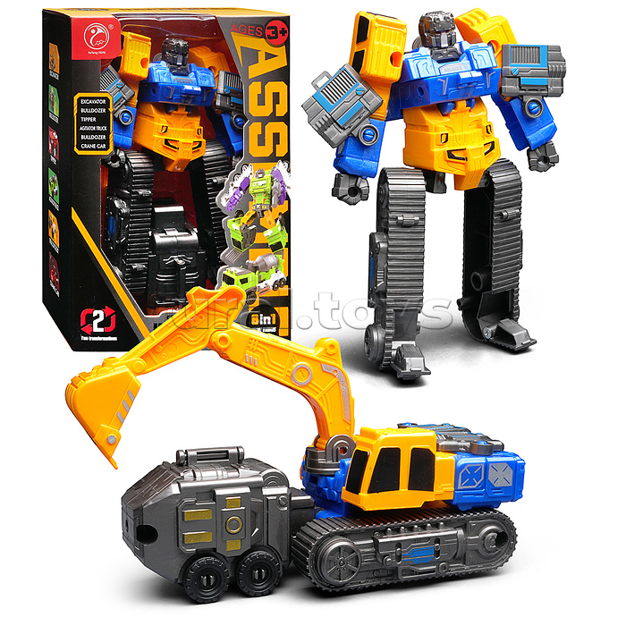 Робот трансформирующийся в экскаватор, в коробке