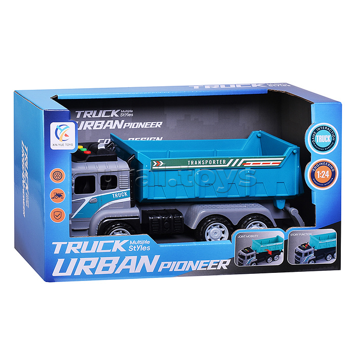 Машина "Строительная" на батарейках, в коробке