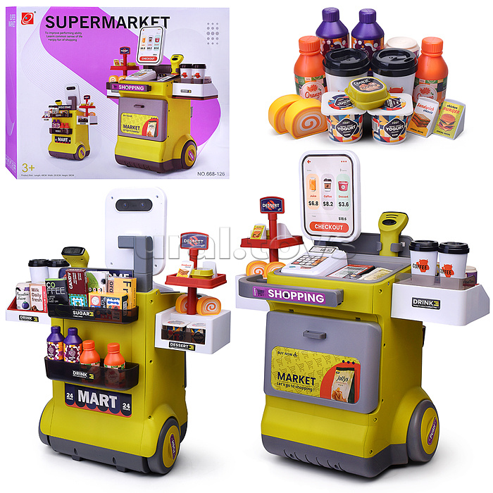 Игровой набор супермаркет "Добро пожаловать!" (48 предметов) в коробке