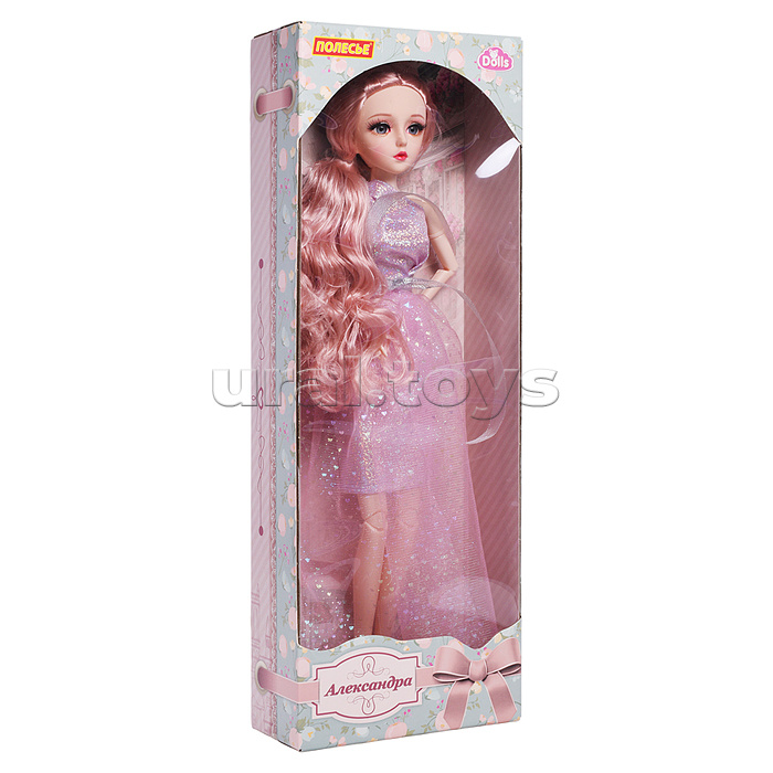 Кукла "Александра" (55 см) в платье с розовой юбкой (в коробке)