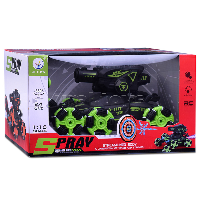 Машина "Трюковая" с распылителем воды, р/у, 27 MHz, в коробке