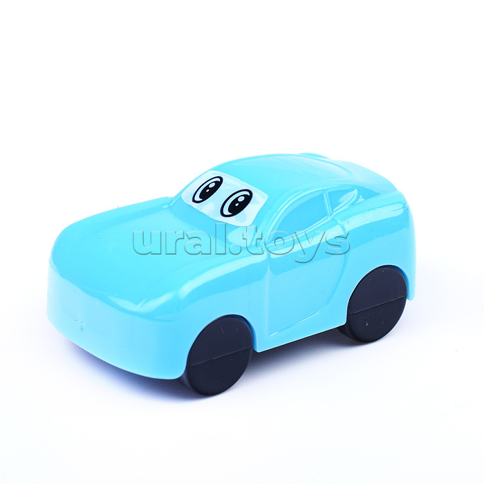 Точилка для карандашей "Машинка" 1 отверстие, с контейнером, пластмассовая в форме машинки, в пластиковой тубе, ассорти