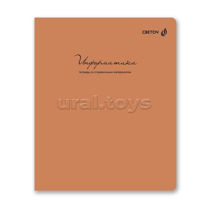 Тетрадь 48л. клетка "Лёгким почерком" Информатика, на скобе,софт-тач ламинация