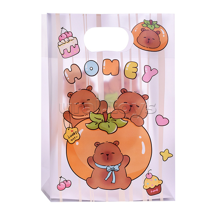 Пакет подарочный "Капибара" 35*24*10см.