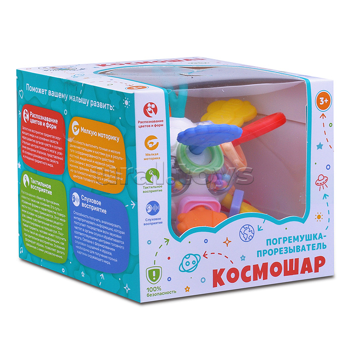 Погремушка "Космошар" фрукты, в коробке Погремушка "Космошар" фрукты, в коробке