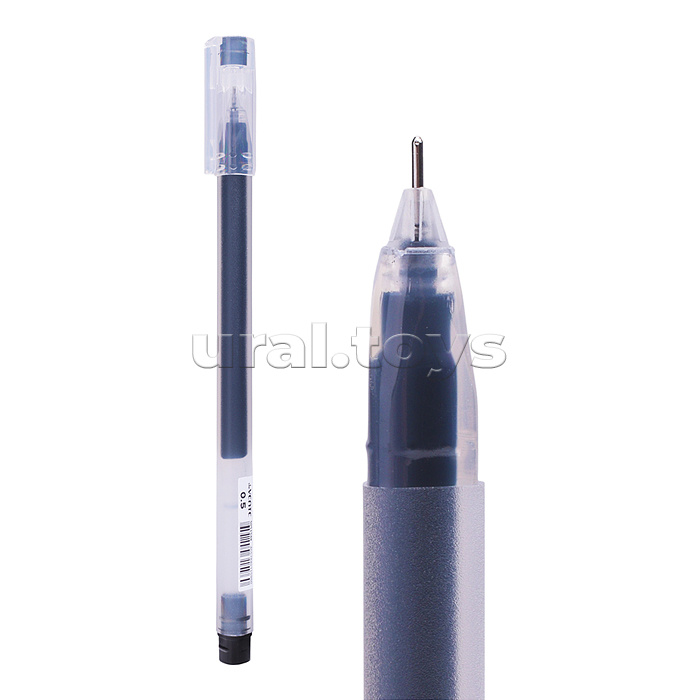 Ручка гелевая "Triolino. Kilometrico" d=0,5 мм, увеличенный объём чернил, длина 1000 м, трёхгранный прозрачный корпус, одноразовая, черная