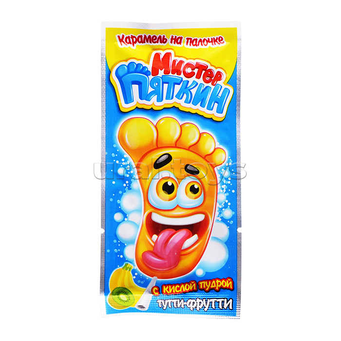 Карамель на палочке с кислой пудрой "Мистер Пяткин" ассорти 11гр*48шт