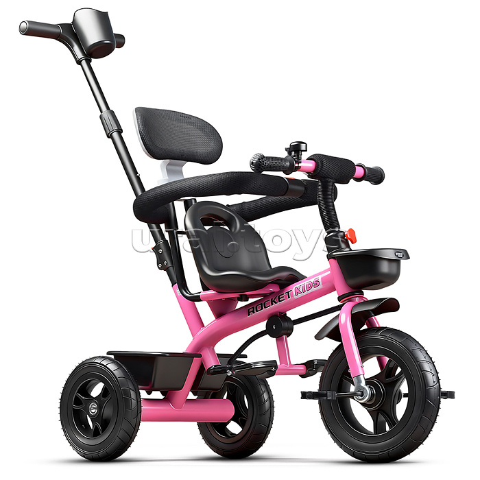 Велосипед трехколесный Rocket 188NEW-PK, колеса EVA 10"/8", цвет розовый