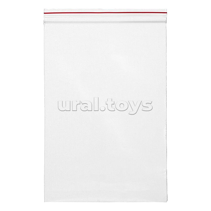 Пакет упаковочный с замком Zip Lock 180x250 мм, ПНД, 35 мкм, прозрачный, 50 шт в упаковке, с красной полосой на zip-застежке Пакет упаковочный с замком Zip Lock 180x250 мм, ПНД, 35 мкм, прозрачный, 50 шт в упаковке, с красной полосой на zip-застежке