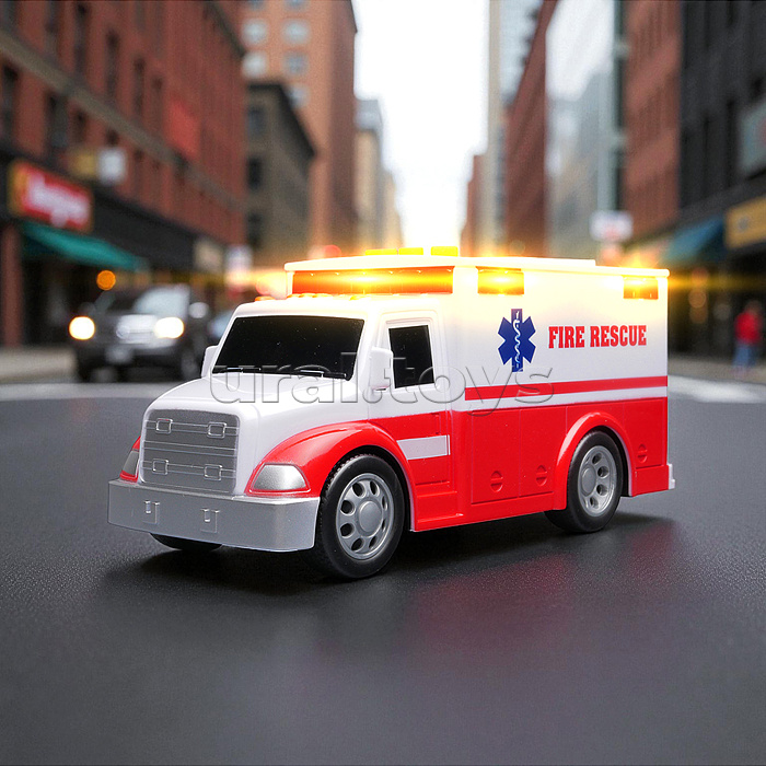 Машина "Реанимация" 1:32 (свет. Звук) в коробке