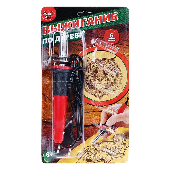 Набор для выжигания (6 насадок) на блистере