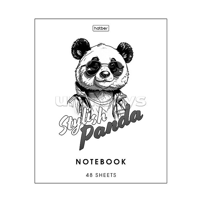 Тетрадь 48л А5 клетка 60-65г/кв.м Пластиковая обложка с печатью  на скобе "Зверье мое"