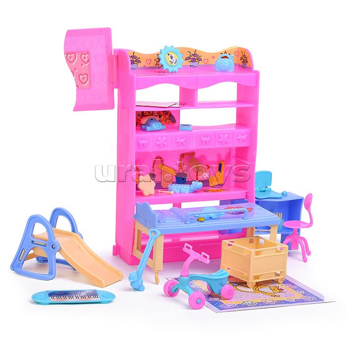 Набор мебели для кукол "Детская комната" в коробке