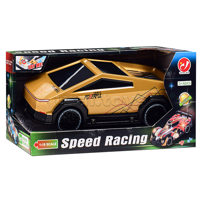 Машина "Скорость дороги" 1:18, свет, звук, в коробке