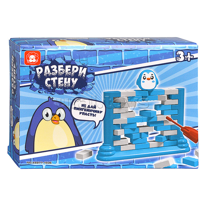 Игра настольная "Разбери стену с пингвином" в коробке Игра настольная "Разбери стену с пингвином" в коробке