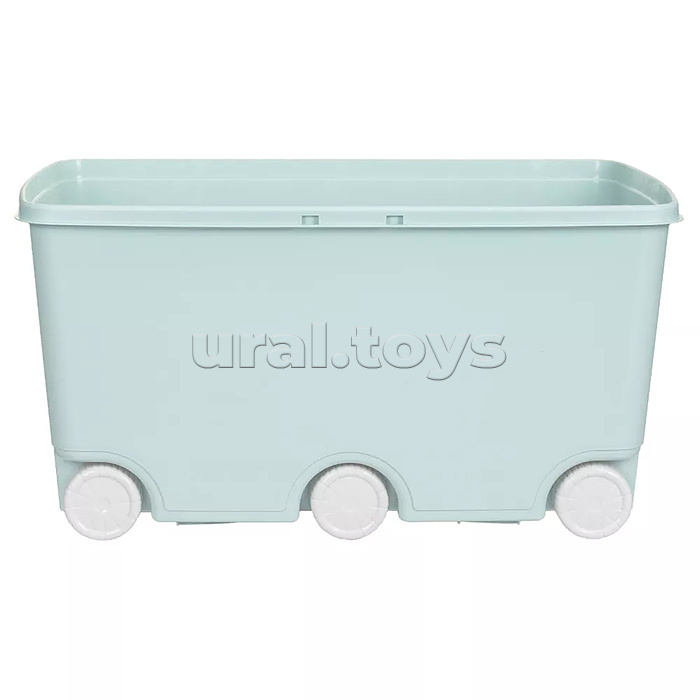 Ящик для игрушек на колесах 685х395х385мм, 66,5л (Светло-голубой)