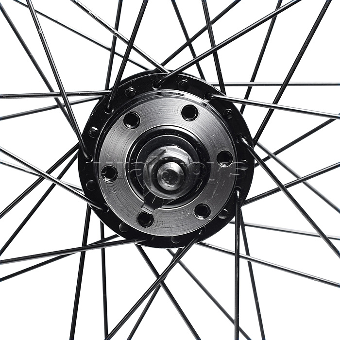 Колесо велосипедное 27,5" переднее, алюминий, диск 6-болт, с гайками