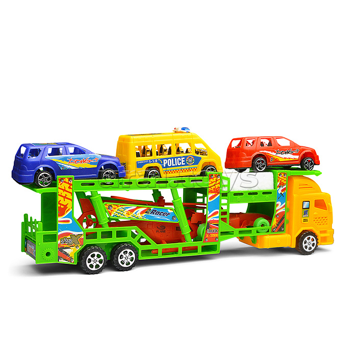 Автовоз "Автодрайв" с машинками, в пакете