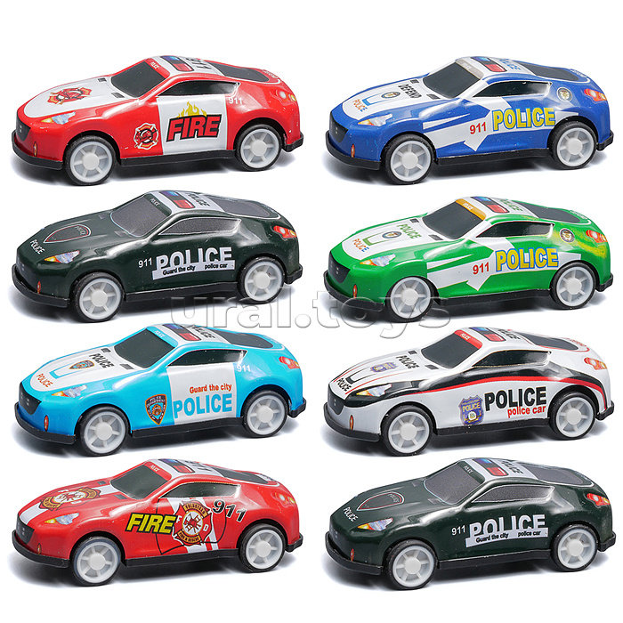 Набор машин "Быстрое движение" (8 шт, инерц) в пакете