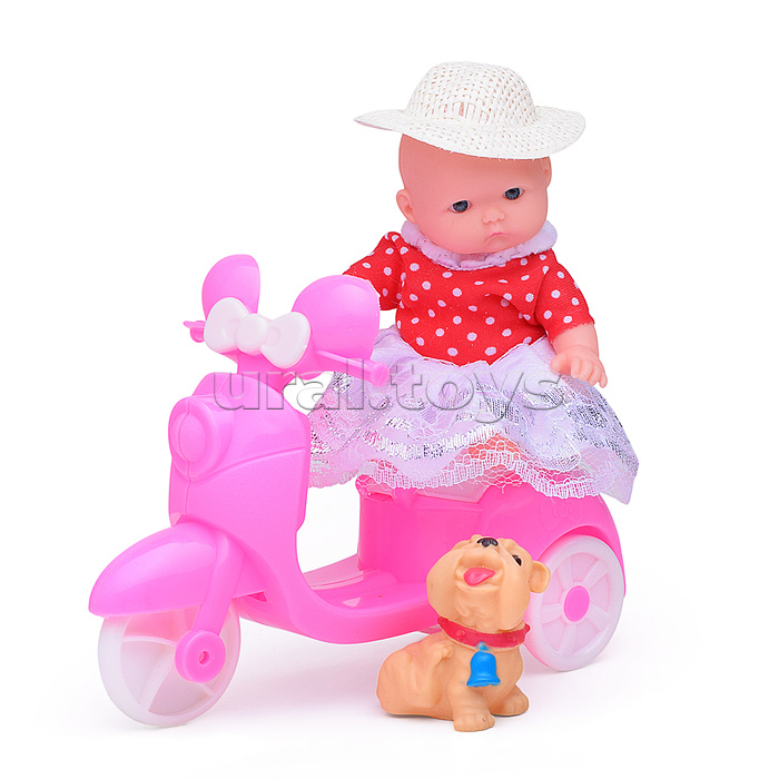 Кукла с мотоциклом и аксессуарами, пакете