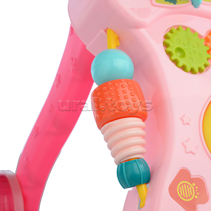 Игровой центр-Каталка "Веселые шаги" розовый, в коробке