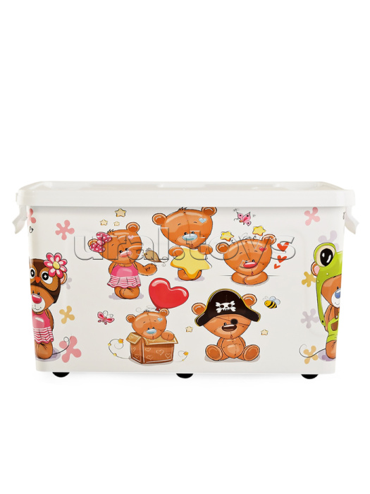 Контейнер 7 (50 л) "Медвежата" белый