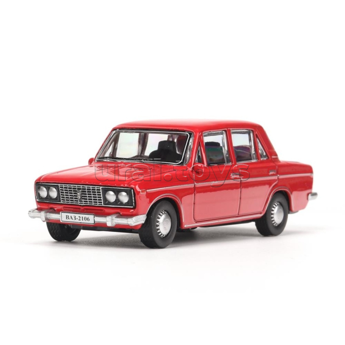 Машина металл LADA lada 2106 длина 10,5 см, инерц, красный, в коробке Машина металл LADA lada 2106 длина 10,5 см, инерц, красный, в коробке