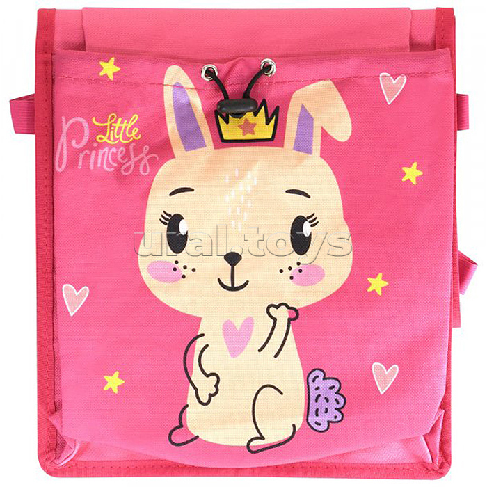 Кармашки-органайзер в шкафчик для детского сада 5 карманов 83x24 см розовый