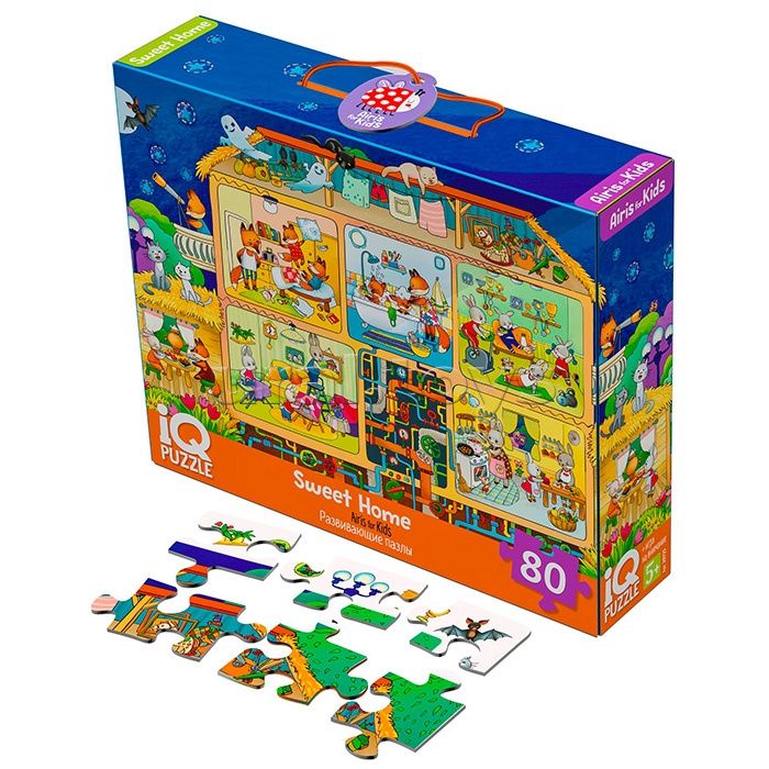 IQ Пазл с развивающей игрой 80 эл. "Милый домик" 5+ (new)