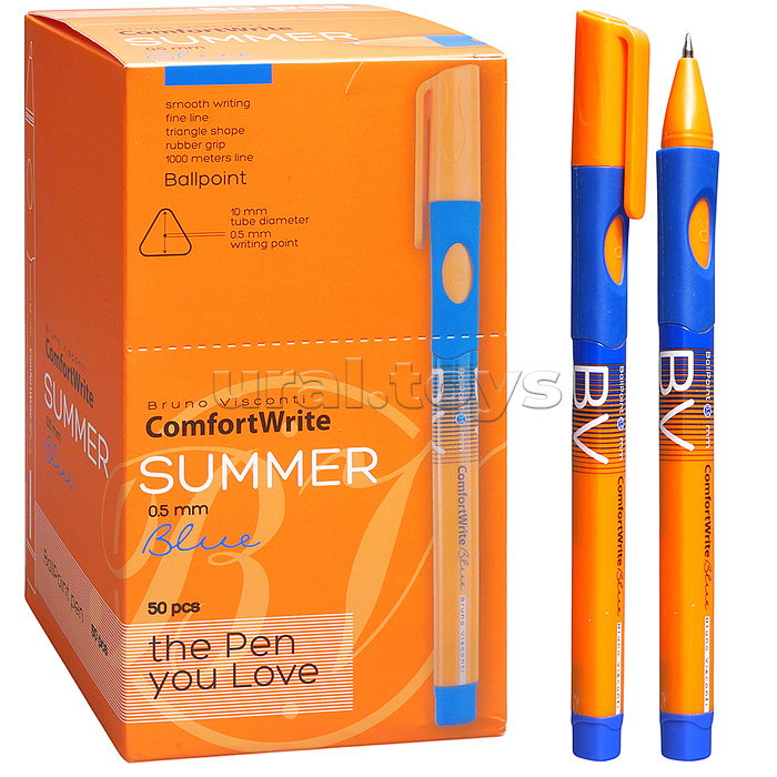 Ручка "ComfortWrite. Summer" шариковая 0.5 мм, синяя