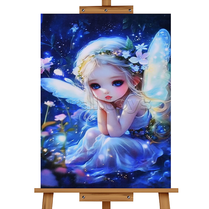 Мозаика алмазная  "Маленькая фея" 20*30см.