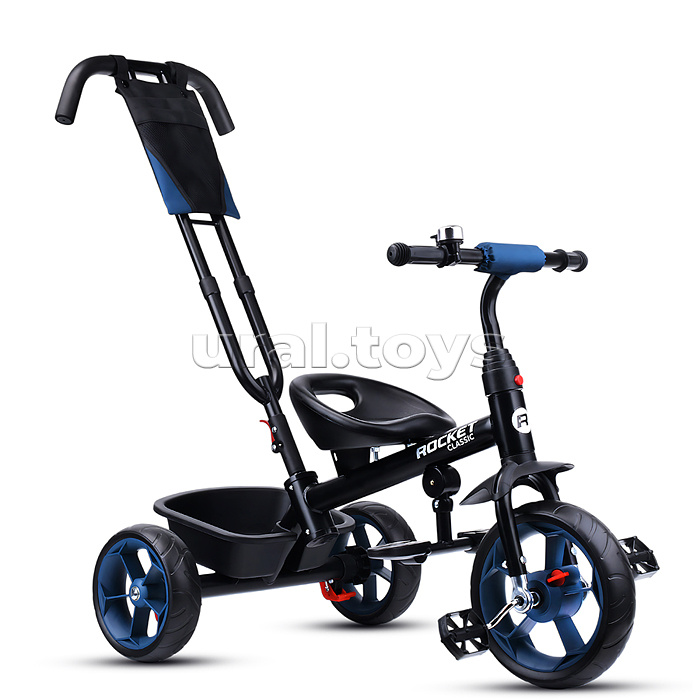 Велосипед трехколесный Rocket 136-BL, колеса EVA 10"/8", цвет синий