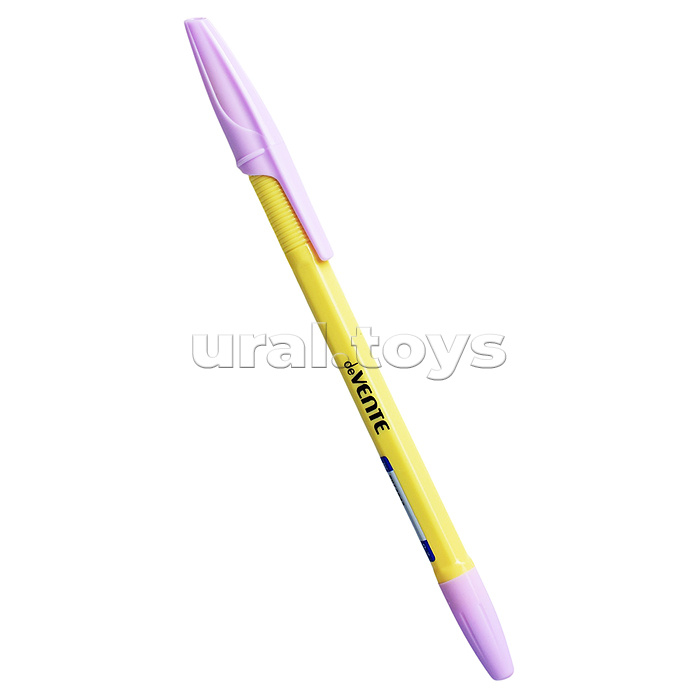 Ручка шариковая "Pastel" d=0,7 мм, шестигранный корпус с рифлёной грип-зоной, цвета корпуса - ассорти в пастельный тонах, сменный стержень, индивидуальная маркировка, в картонной коробке, синяя