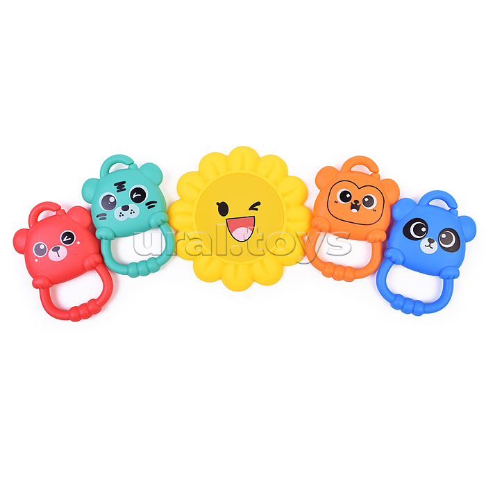 Коврик развивающий "Автобус со зверятами" с ростомером, в коробке