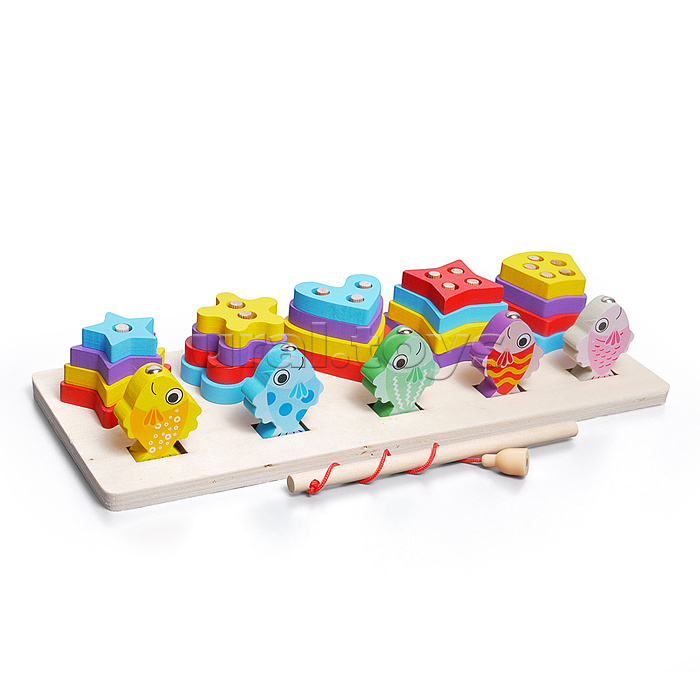 Игра развивающая "Фигурная рыбалка" в коробке