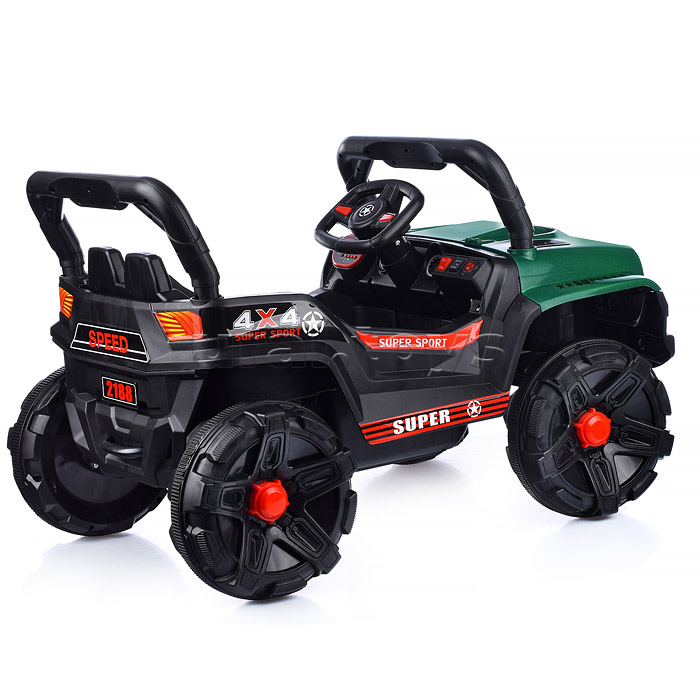 Электромобиль "Рустик" на аккумуляторе, с р/у управлением, в коробке (зеленый)