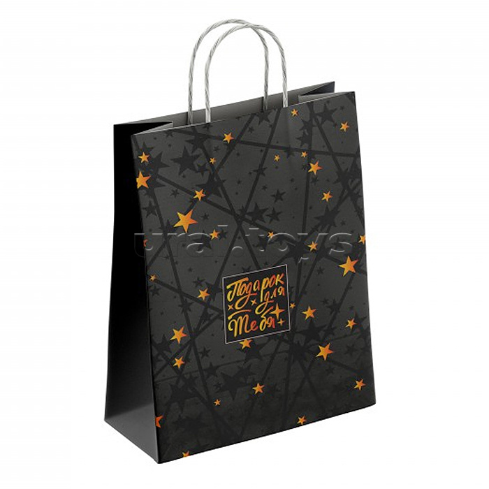 Пакет бумажный "Подарок" 100 г/м2 крученые ручки 250х220х120