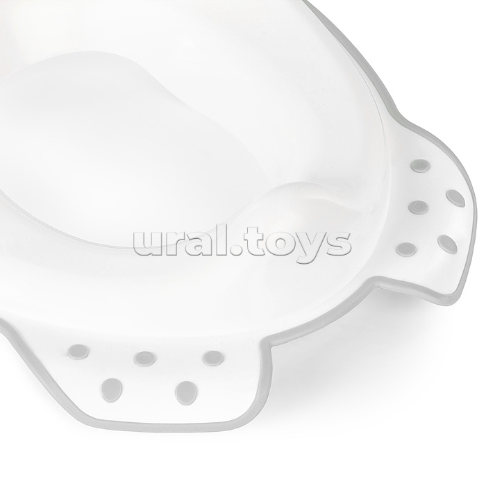 Накладка для унитаза детская (антискользящая) бело-серый