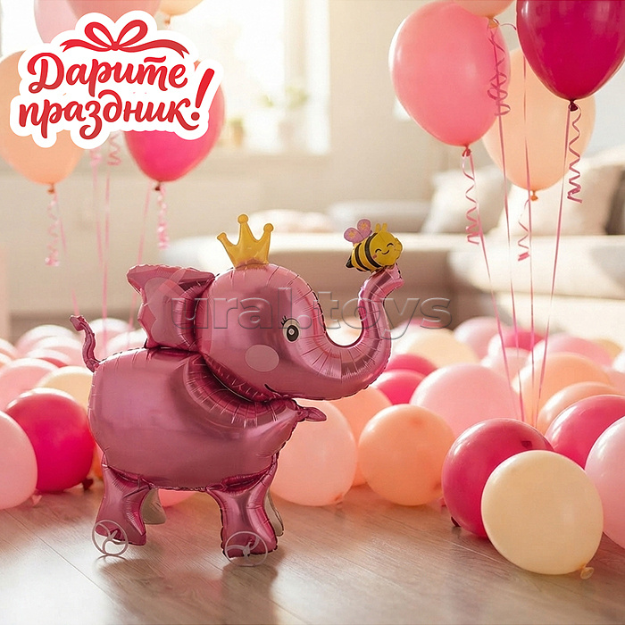 Интерьерное украшение Фигура-шар "Слоник-принцесса"