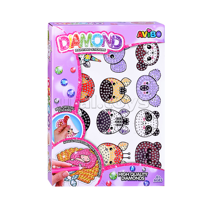 Мозаика алмазная "В мире животных" в коробке