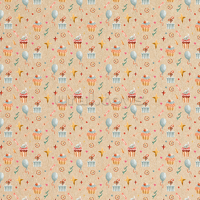 Упаковочная бумага крафт 70*100см, "Happy birthday", 70 г/м2, ассорти, 4 дизайна Упаковочная бумага крафт 70*100см, "Happy birthday", 70 г/м2, ассорти, 4 дизайна