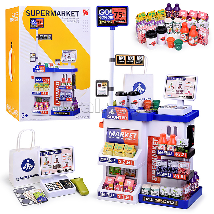 Набор Супермаркет "Юный продавец" (свет, звук) в коробке