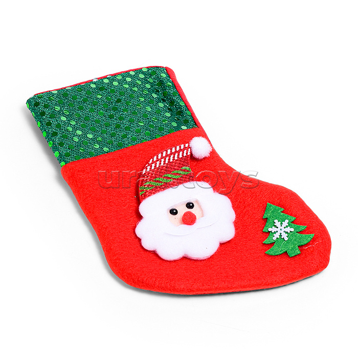 Новогоднее украшение "Рождественский носок" в пакете